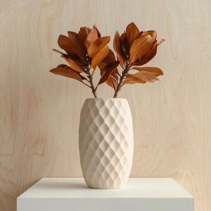 Vase à motif losange imprimé en 3D