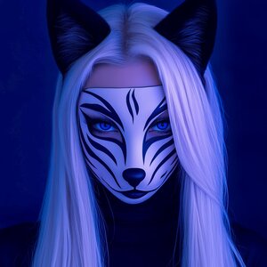 Masque intégral Kitsune imprimé en 3D | Accessoire de costume esprit-renard