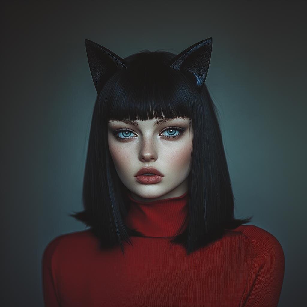 Bandeau oreilles de chat gothique imprimé en 3D