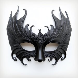 Demi-masque de mascarade gothique imprimé en 3D