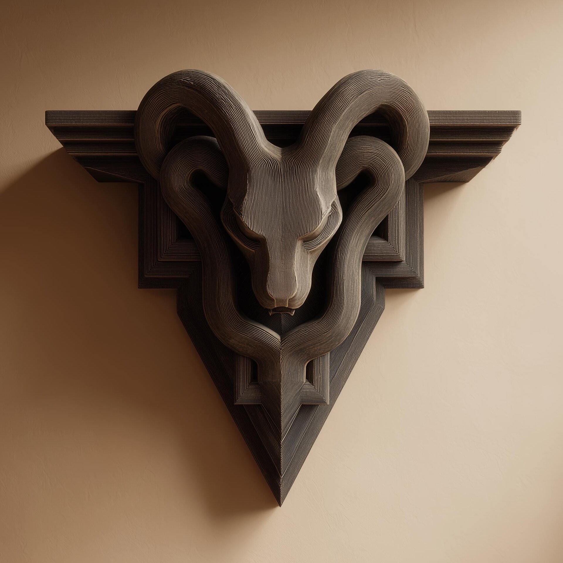 Étagère murale à tête de bélier gothique imprimée en 3D