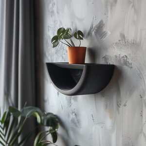 Étagère murale demi-cercle imprimée en 3D