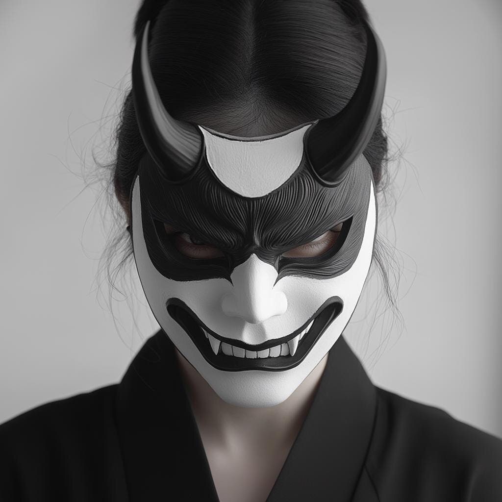 Masque de samouraï Oni japonais imprimé en 3D