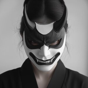 Masque de samouraï Oni japonais imprimé en 3D