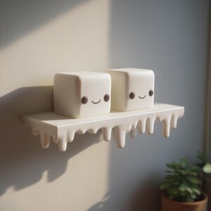Étagère murale guimauve dégoulinante imprimée en 3D