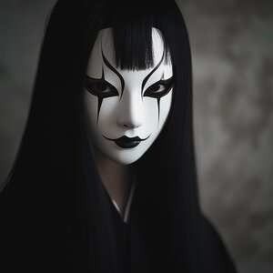 Masque fantôme Onryo imprimé en 3D | Accessoire de folklore japonais