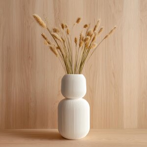 Vase géométrique empilé imprimé en 3D