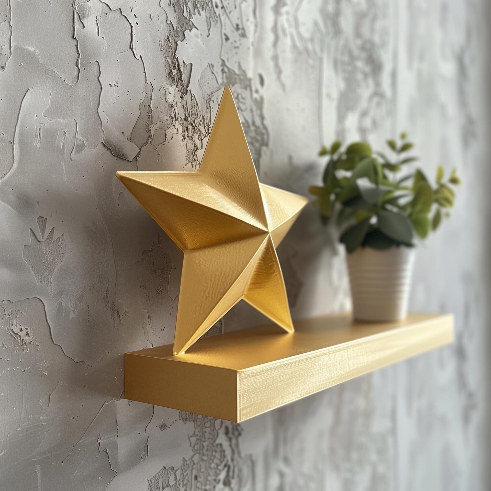 Étagère murale étoile imprimée en 3D