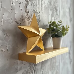 Étagère murale étoile imprimée en 3D