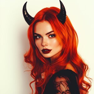 Bandeau cornes de diable noires | Paire gothique imprimée en 3D