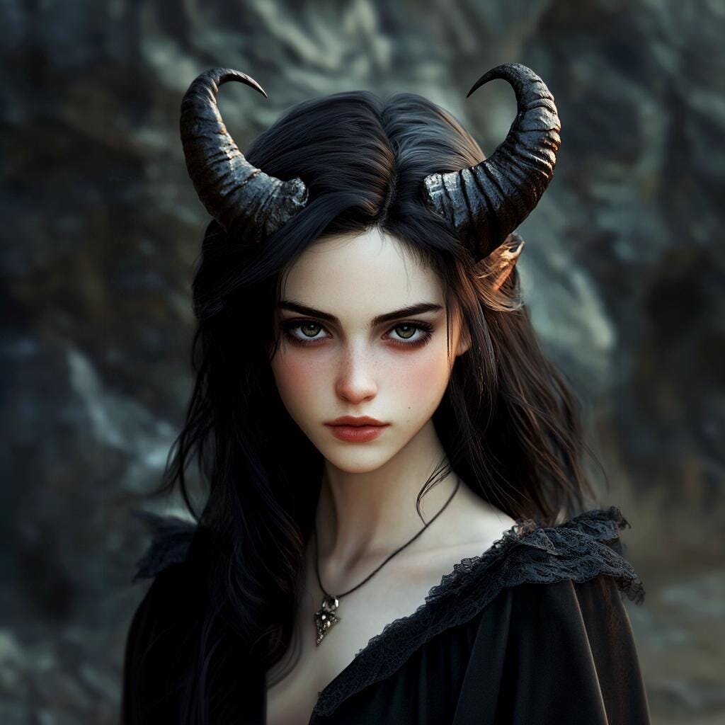 Bandeau cornes de bélier courbées | Paire fantasy imprimée en 3D