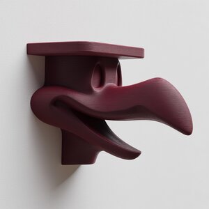 Étagère murale à créature au bec imprimée en 3D | Tablette d'exposition fantastique