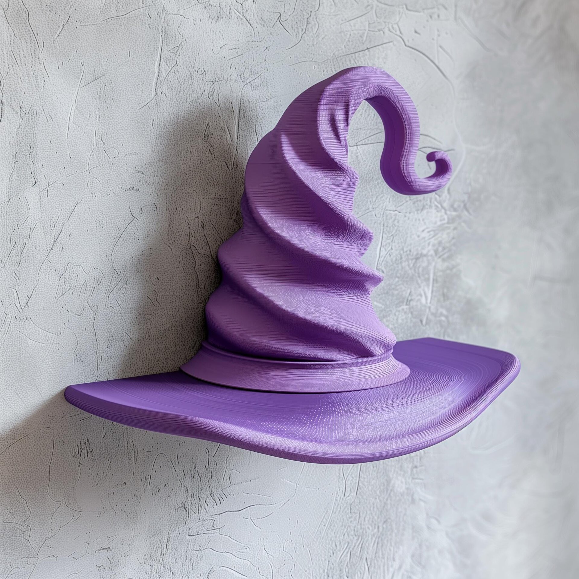 Étagère murale à chapeau de sorcier incurvé imprimée en 3D