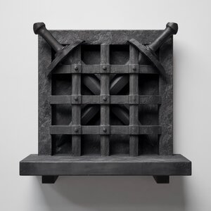 Étagère portail imprimée en 3D avec épées amovibles