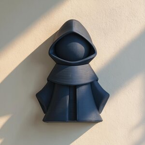 Art mural Silhouette encapuchonnée minimaliste imprimé en 3D