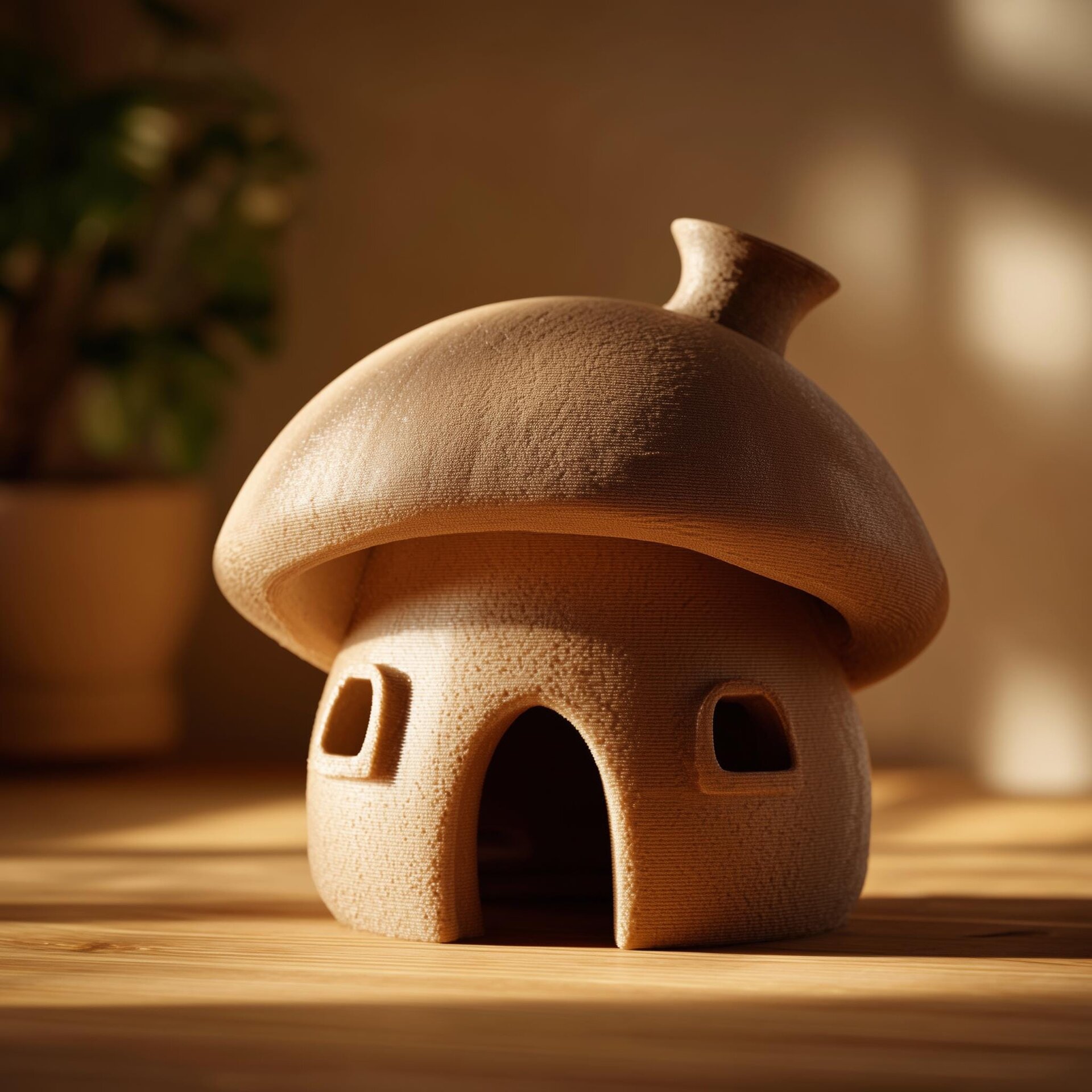 Abri champignon pour petit animal imprimé en 3D | Maison pour hamster