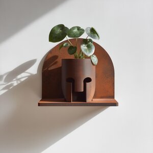 Décor cache-pot visage sculptural imprimé en 3D