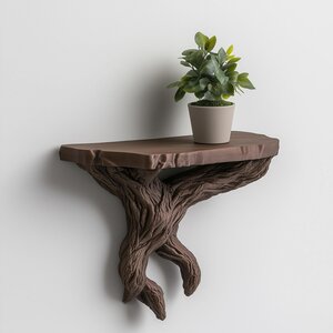 Étagère murale branche d'arbre imprimée en 3D